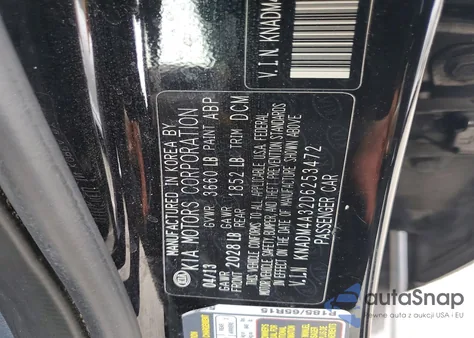 2013 Kia Rio Lx z USA, uszkodzony, nr VIN KNADM4A32D6253472